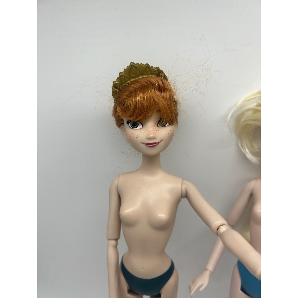 Disney Frozen Princess Elsa Anna Dolls 11" Barbie Articulated Jointed Doll nude - Picture 2 of 13